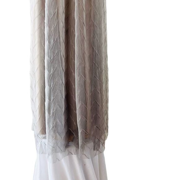 NIC + ZOE NWT MAXI ZIG ZAG TULLE SKIRT SIZE SMALL TAUPE - Picture 5 of 11